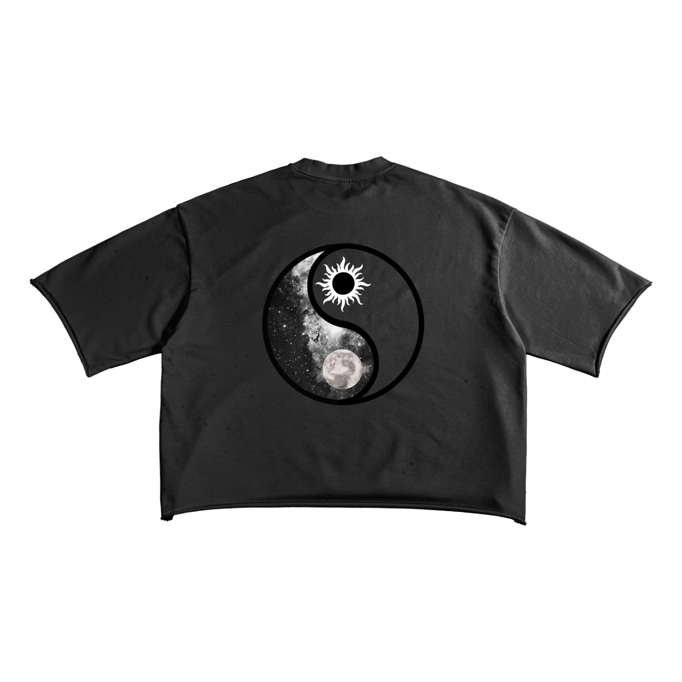 "LUV HEALS" French Terry Raw Edge T-Shirt