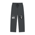 Solid Color Straight-Leg Sweatpants